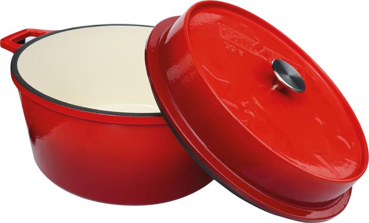 Actual product image Grillfürst Dutch Oven without feet - enamelled - DO9 - red