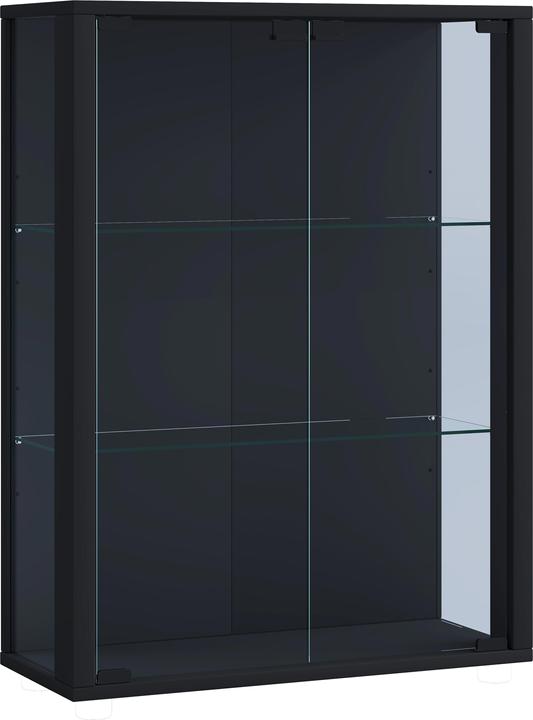 VCM Sammel Wandvitrine Holz Glas Udina (60 x 25 x 80 cm)