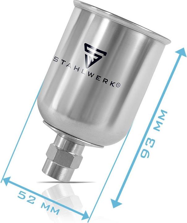 Actual product image Stahlwerk Aluminium flow cup 125 ml paint cup for spray gun