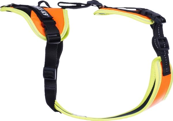 Actual product image Julius-K9 K9 Mantrailing/Outd. sele, Str.: S/Uv Orange w. neon edge (S, Dog, Dog sport, General)