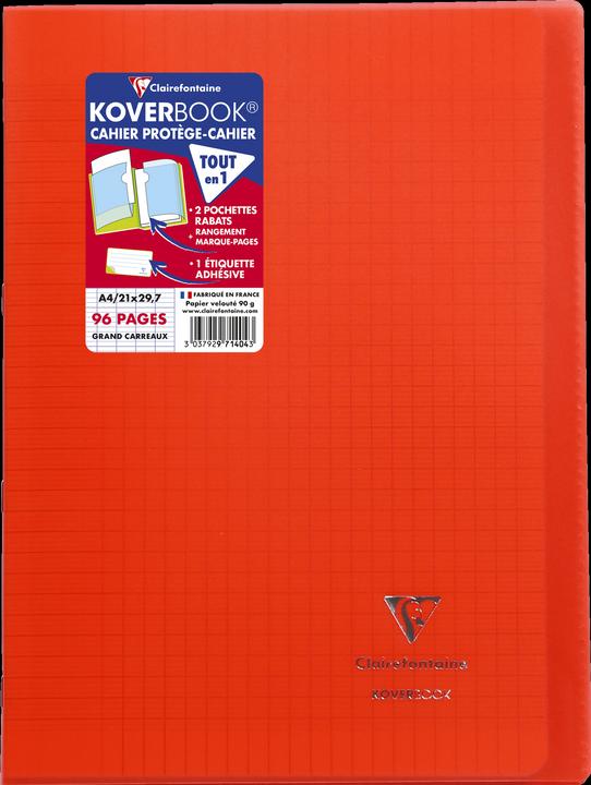 Image du produit Clairefontaine KOVER BOOK cahier seyes (A4, Règle spéciale, Couverture rigide)