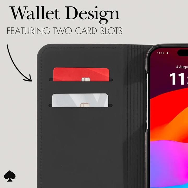 Actual product image Kate Spade Wrap Folio Case - Skórzane etui z klapką iPhone 15 Pro Max (Pale Vellum) (Apple iPhone 15 Pro Max)