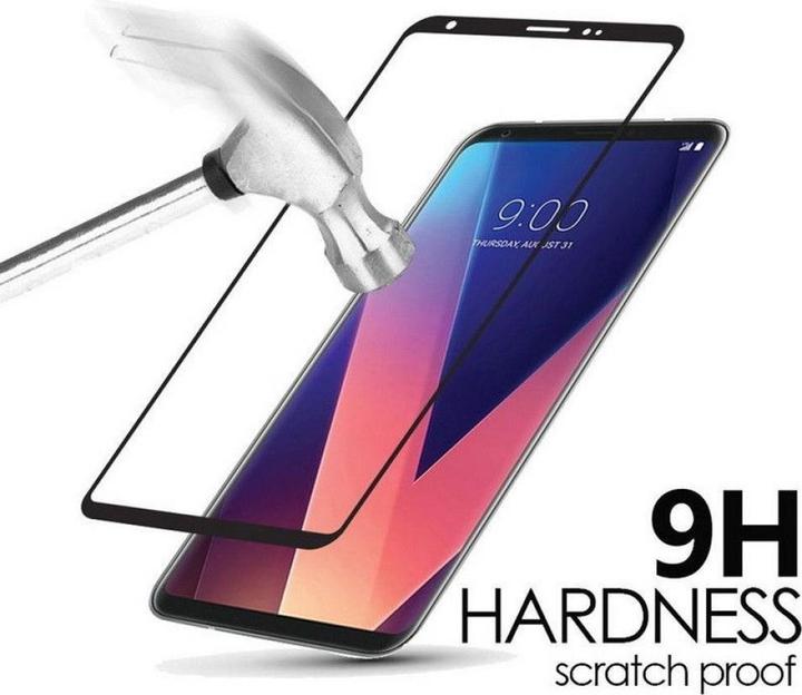 Actual product image Screenguard LG Q6 Full Screen Protective Glass Film 2.5D 9H (1 Piece, LG Q6)