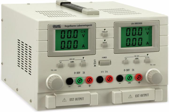 Image du produit QuatPower Alimentation LN-3003XIII 2x 0...30V-, 0...3A, 5V-/3A, Ser/Par