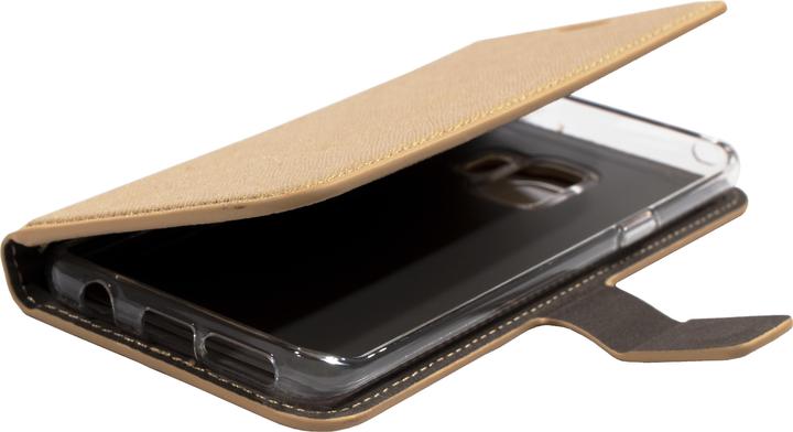 Actual product image Mobiparts Saffiano Wallet Case Samsung Galaxy S9 Gold (Samsung Galaxy S9+)