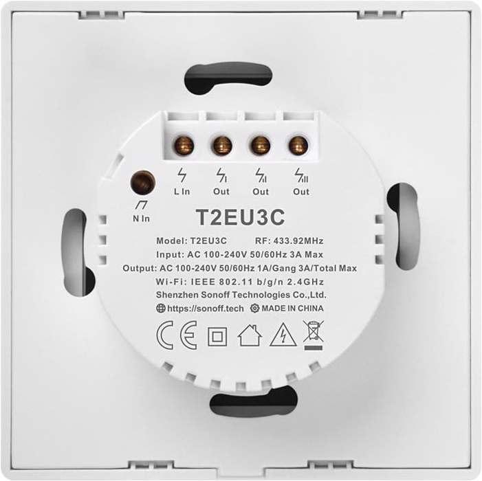 Actual product image Sonoff T2EU3C-RF