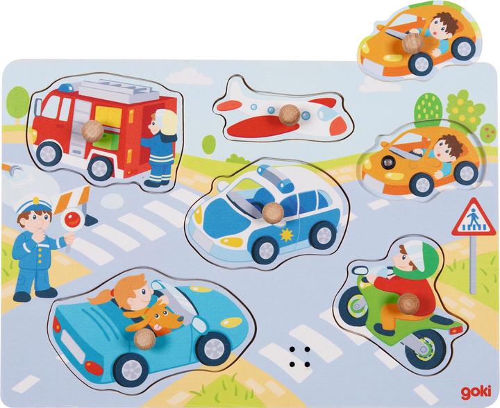 Actual product image Goki Toddlers Puzzle Sound Puzzle Traffic (6 pieces)