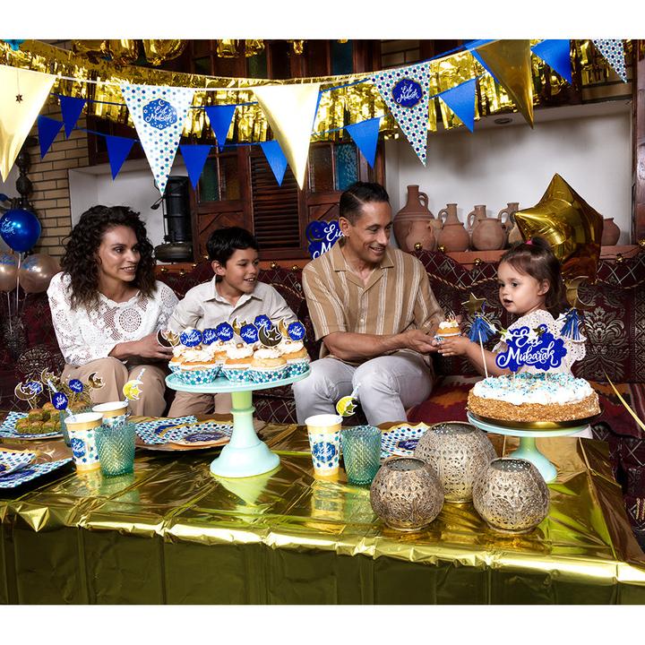 Actual product image Boland Folientischdecke Eid Mubarak 120 x 180 cm Gold