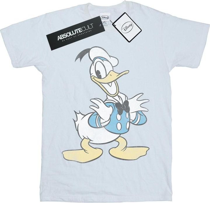 Actual product image Disney Womens/Ladies Donald Duck Posing Cotton Boyfriend T-Shirt (L)