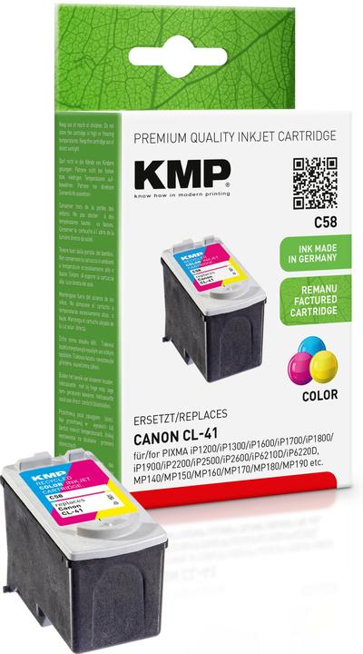 Actual product image KMP C58 Ink Cartridge color compatible with Canon CL-41 (M, C, Y)