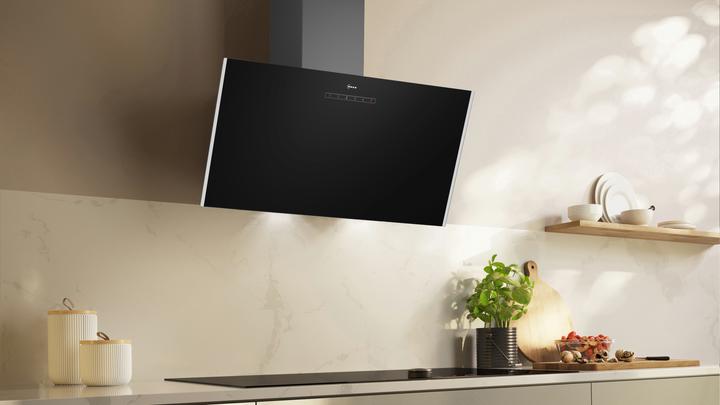 Image du produit Neff N 30, lavabo mural, 80 cm, verre clair imprimé noir, D83IDK1S0 (Hotte murale)