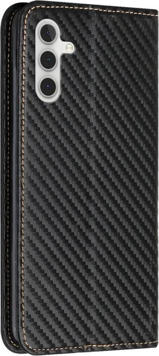 Produktbild Cover-Discount Galaxy A55 - Carbon Look Flip Case schwarz (Samsung Galaxy A55)