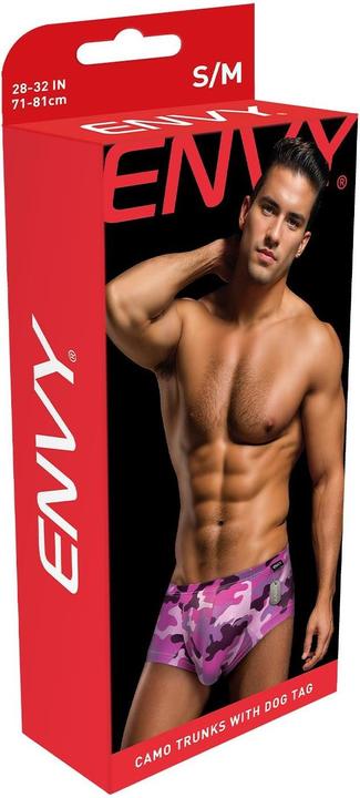 Envy Xgen Camo Trunks With Dog Tag-Pink-M/L Waist 32" - 36" (M/L)