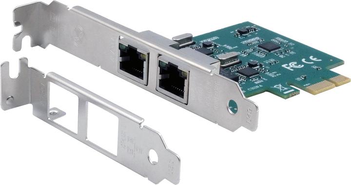 Actual product image Exsys GmbH Dual PCIe network card 2x 1Gigabit (Mini PCI Express)