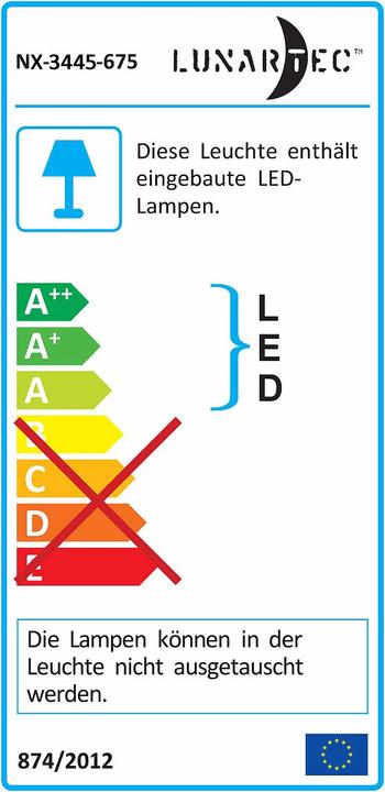 Energie-Label Lunartec 2-mal: Klemmleuchte mit Schwanenhals und integrierter LED