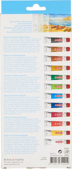 Image du produit Talens Kit de peinture aquarelle 12x12ml (Multicolore, 12000 ml)
