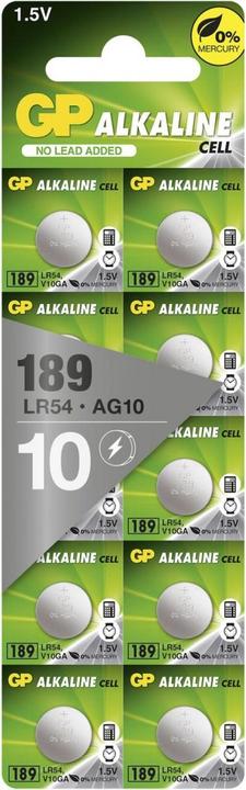 Immagine prodotto GP Batteries GP Alkaline Button Cell 189, 10 pezzi. (10 pz., SR54, 44 mAh)