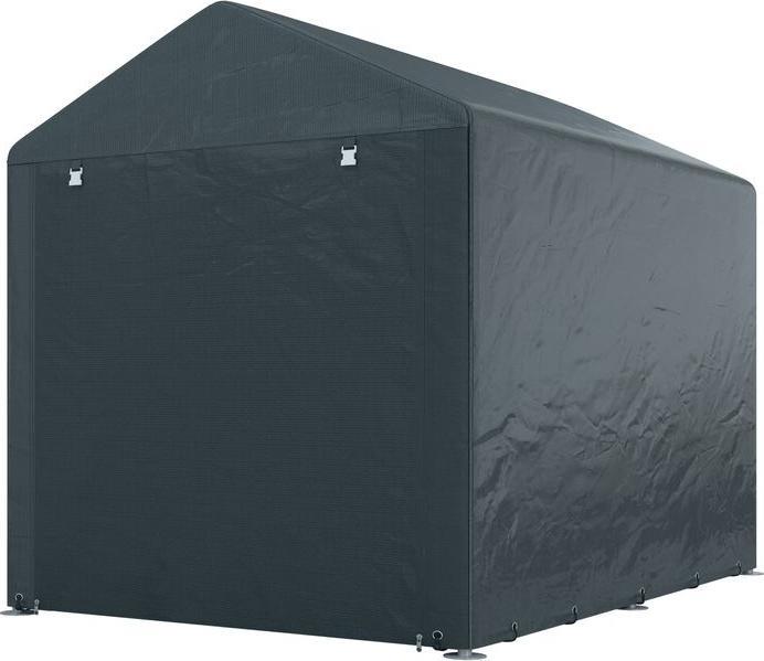 Produktbild Swisshandel24 Garagenzelt, 1,6x2,18x1,72m, grosse Tür, rostfreier Metallrahmen, 160x218x172 cm, Dunkelgrau (218 cm, 160 cm)