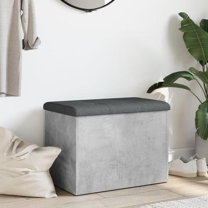 Produktbild VidaXL Sitzbank mit Stauraum Betongrau 62x42x45 cm (42 cm)