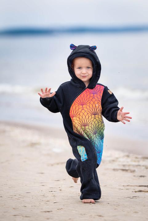 Image du produit Lennylamb Bear Romper - Lotus arc-en-ciel (68)