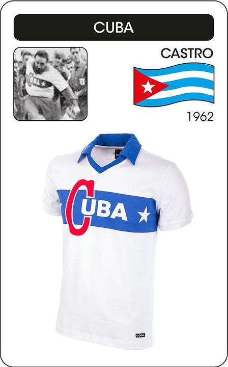 Actual product image Copa Football Cuba Fidel Castro 1962 Retro Jersey (XXL)