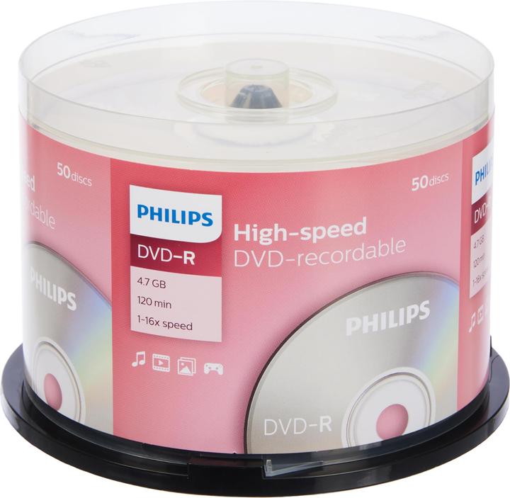 Actual product image Philips 1x50 DVD-R 4.7GB 16x SP (50 x)