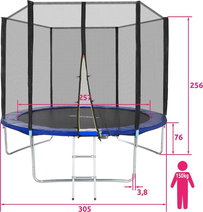 Immagine prodotto tectake Trampolino Garfunky (305 cm)