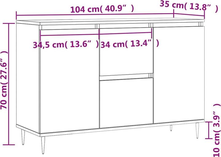 Image du produit VidaXL Varinia (104 x 35 x 70 cm)