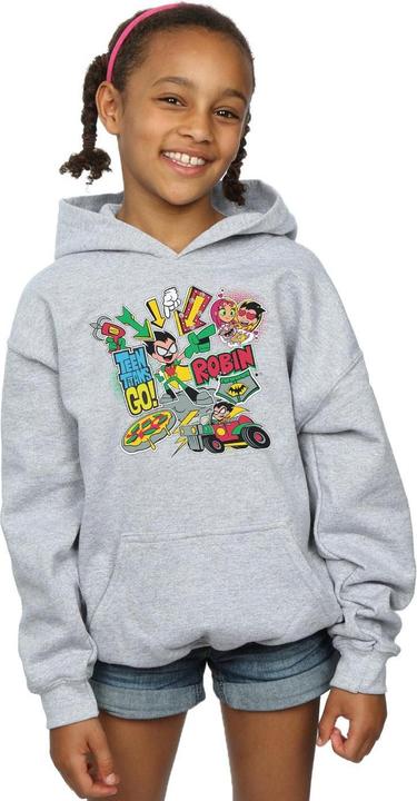 Produktbild Teen Titans Go Robin Montage Kapuzenpullover Mädchen (152, 158)