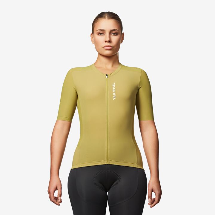 Van rysel Radtrikot Rennrad kurzarm Sommer Unisex Racer 2 Khaki
