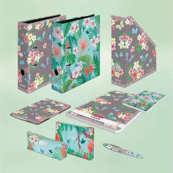 Actual product image Herlitz Exercise book Ladylike Butterflies A5, 100 sheets (A5, Checked, Hardcover)