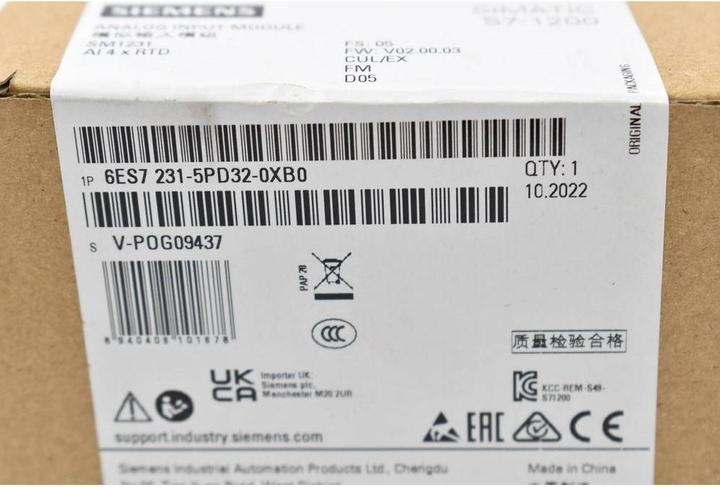 Valori nutrizionali e ingredienti Siemens S7-1200 INGRESSO ANALOGICO SM 1231 RTD, 4 AI