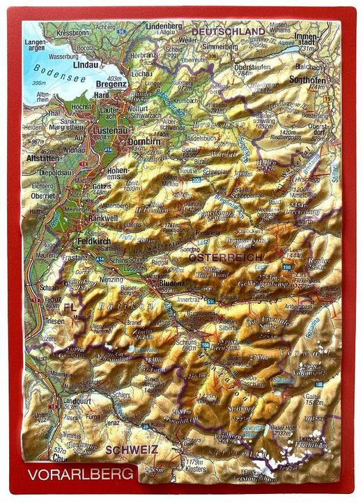 Image du produit Markgraf:Vorarlberg, carte postale en relief
