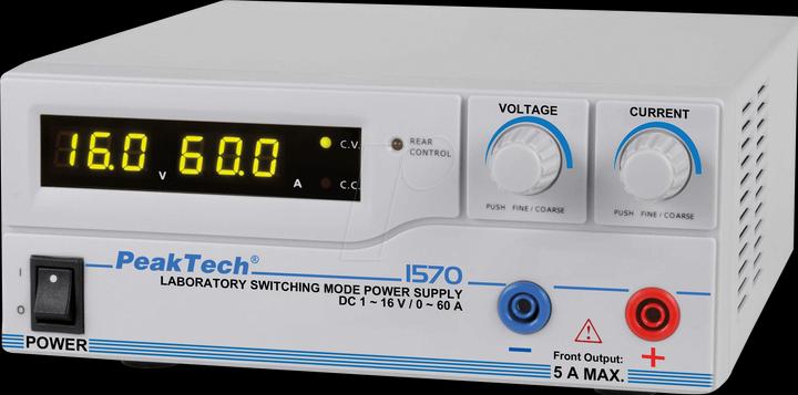 Produktbild Peaktech Labornetzgerät 1 Kan....16 VDC VDC 60 A, Programmierbar ( 1570)