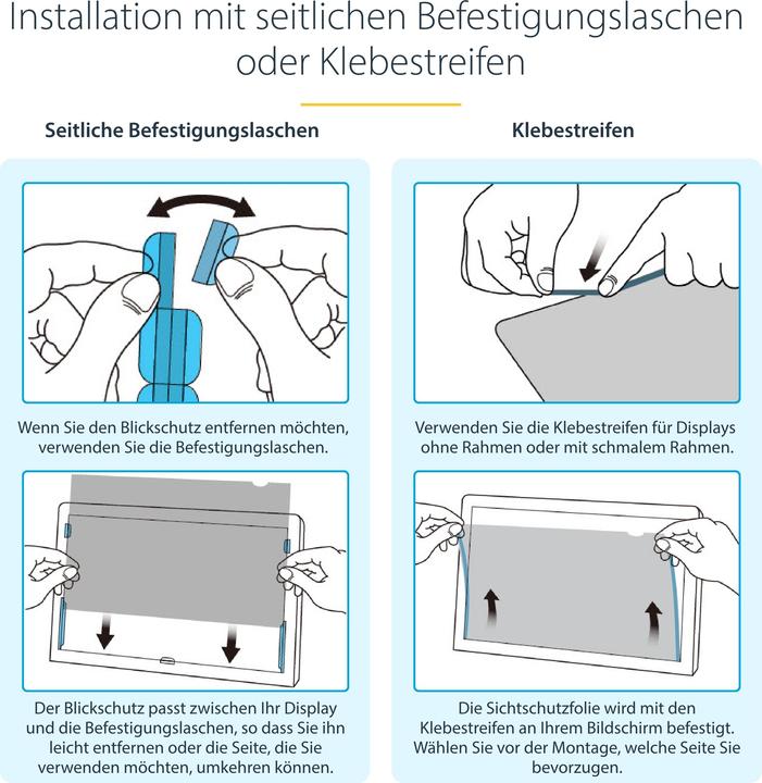 Produktbild StarTech com 2469G-PRIVACY-SCREEN, 61 cm (24"), 16:9, Monitor, Rahmenloser Blickschutzfilter, G (24.02", 16 : 9)