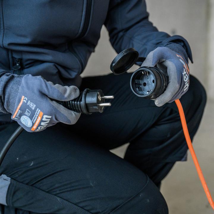 Actual product image Brennenstuhl BREMAXX extension cable IP44 5m AT-N05V3V3-F 3G1.5 orange (5 m, CEE 7/3)