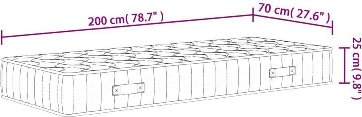 Produktbild VidaXL Jeronimus (70 x 200 cm, Federkern)