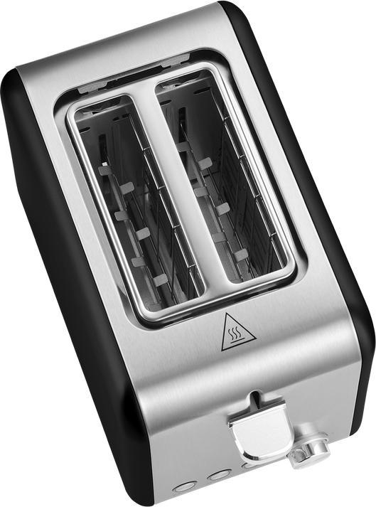 Produktbild Concept TE2050 2 slice(s) Black, Stainless steel