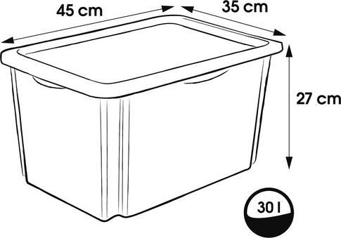 Immagine prodotto keeeper set karolina con coperchio winnie (45 x 35 x 27 cm, 30 l)