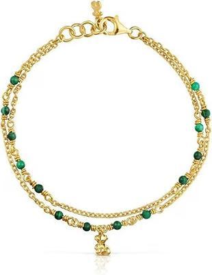 Actual product image Tous Bold Bear Double Malachite Gold Plated Bracelet 1003972400