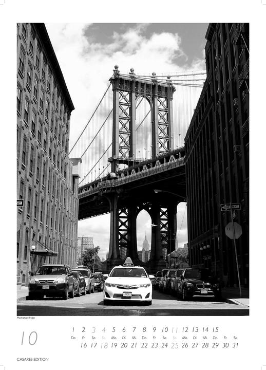 Produktbild New York schwarz-weiss 2026 L 59x42cm (Kein Einband, Deutsch)