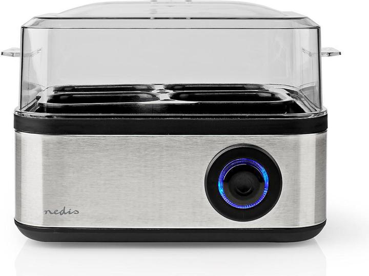 Nedis KAEB130EAL - Vařič na Vejce | 8 ks | 3 fáze | miska | 500 Wattů (EU plug)