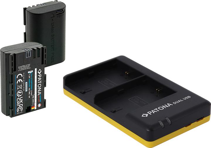 Patona LP-E6P Set Ladegerät + 2 Akkus (Camera battery charger, Camera battery)