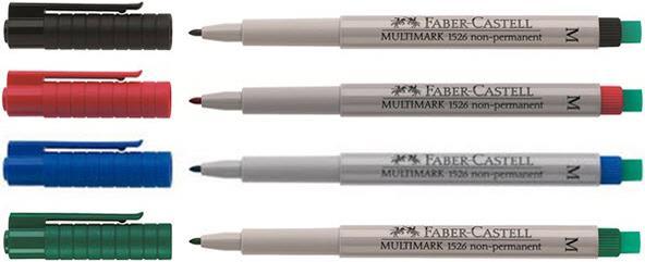 Actual product image Faber-Castell Overhead pen Multimark Non-Permanent (Multicoloured, 1 mm, 4 x)