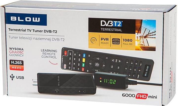 Image du produit Blow TUNER DVB-T2 6000FHD MINI H.265 (DVB-T2, DVB-T)