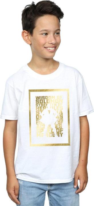 Immagine prodotto Shazam Gold Text Maglietta Ragazzi (128)
