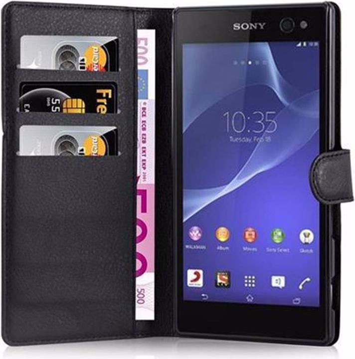 Actual product image Cadorabo Book with stand function cover (Sony Xperia T2 Ultra)
