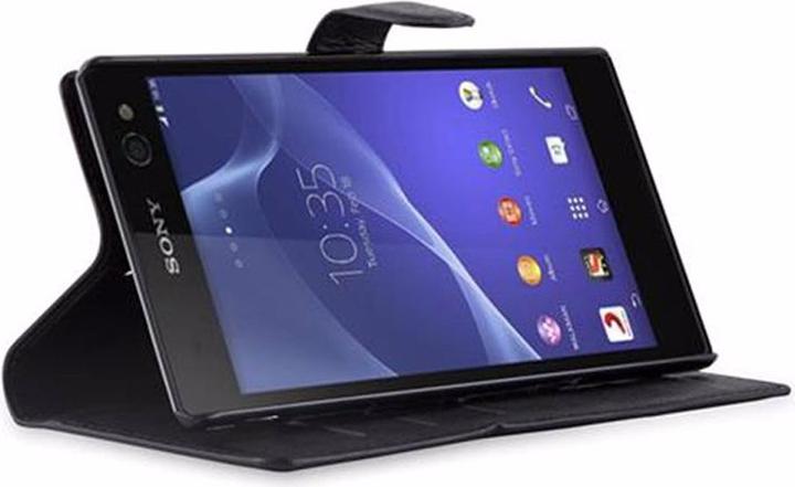 Actual product image Cadorabo Book with stand function cover (Sony Xperia T2 Ultra)