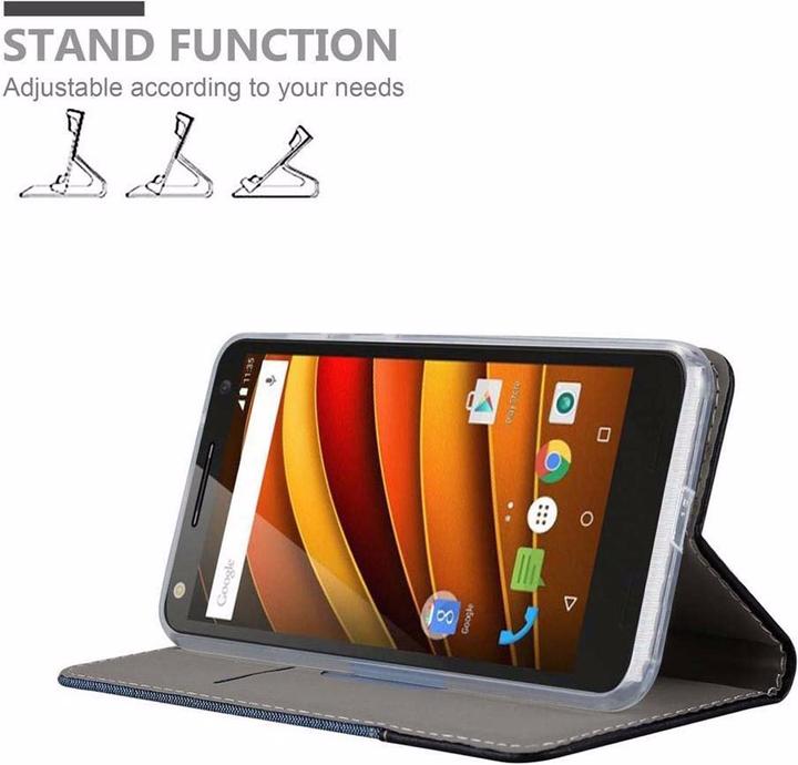 Produktbild Cadorabo Book Jeans Optik Cover (Motorola Moto X3)