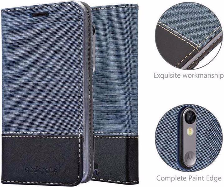 Produktbild Cadorabo Book Jeans Optik Cover (Motorola Moto X3)